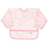 Picture of Bumkins Sleeved Bib for Girl or Boy, Baby and Toddler for 6-24 Mos, Essential Must Have for Eating, Feeding, Baby Led Weaning Supplies, Long Sleeve Mess Saving Food Catcher, Soft Fabric, Lace Pink