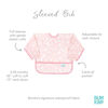 Picture of Bumkins Sleeved Bib for Girl or Boy, Baby and Toddler for 6-24 Mos, Essential Must Have for Eating, Feeding, Baby Led Weaning Supplies, Long Sleeve Mess Saving Food Catcher, Soft Fabric, Lace Pink