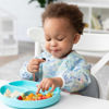 Picture of Bumkins Disney Sleeved Bib for Girl or Boy, Baby and Toddler for 6-24 Mos, Essential Must Have for Eating, Feeding, Baby Led Weaning Supplies, Long Sleeve Mess Saving Food Catcher, Aloha Stitch