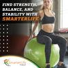 Picture of SmarterLife Exercise Ball Yoga Ball for Fitness, Balance, Stability, or Pregnancy, Gym Ball for Core Workout, Physical Therapy, Yoga Ball Chair for Office, Anti-Slip Anti-Burst (65 cm, Lime)