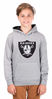 Picture of Ultra Game NFL Boys Extra Soft Fleece Pullover Hoodie Sweatshirt, Las Vegas Raiders, Heather Gray, 10-12