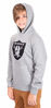 Picture of Ultra Game NFL Boys Extra Soft Fleece Pullover Hoodie Sweatshirt, Las Vegas Raiders, Heather Gray, 10-12