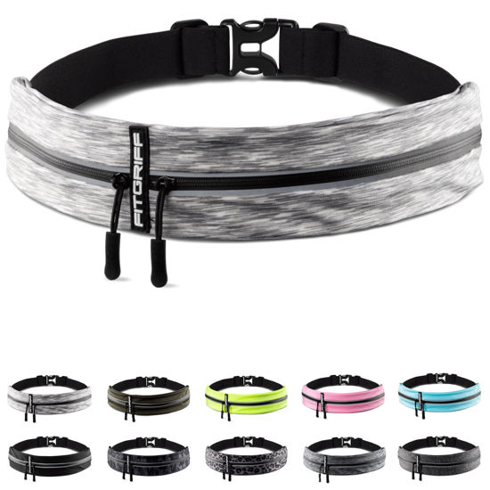 Picture of Fitgriff® Running Belt for Men & Women - Secure Jogging Pouch for Phone, Keys & Essentials - For All Cell Phones (Whtie, 33.5" - 47.5" Waist Size)