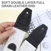 Picture of YIKOKO Guitar Strap 2 inch Velvet Guitar Straps with Full Grain Leather End, for Bass Electric and Acoustic Guitars, Free Strap Button, 2 Strap Locks and 4 Guitar Picks