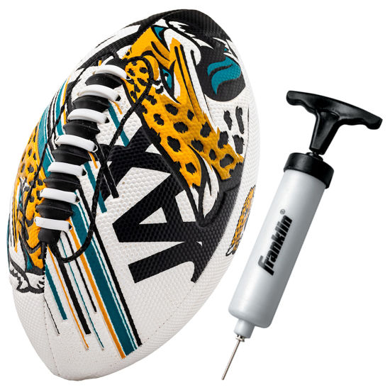 Picture of Franklin Sports NFL Jacksonville Jaguars Football - Youth Mini Football - 8.5" Football- SPACELACE Easy Grip Texture- Perfect for Kids !