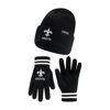 Picture of Ultra Game Standard Super Soft Marled Winter Beanie Knit Hat with Extra Warm Touch Screen Gloves, Black