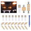 Picture of iFunyLED 24 Pieces Dome Light LED Car Interior Bulb Kit Set 194 T10 DE3175 578 31mm 42mm Bulbs Interior Replacement Lights for Car Map License Plate Door Side Marker Cornering Trunk Light - Amber
