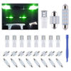 Picture of iFunyLED 24 Pieces Dome Light LED Car Interior Bulb Kit Set 194 T10 DE3175 578 31mm 42mm Bulbs Interior Replacement Lights for Car Map License Plate Door Side Marker Cornering Trunk Light - Green