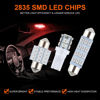Picture of iFunyLED 24 Pieces Dome Light LED Car Interior Bulb Kit Set 194 T10 DE3175 578 31mm 42mm Bulbs Interior Replacement Lights for Car Map License Plate Door Side Marker Cornering Trunk Light - Red