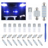 Picture of iFunyLED 24 Pieces Dome Light LED Car Interior Bulb Kit Set 194 T10 DE3175 578 31mm 42mm Bulbs Interior Replacement Lights for Car Map License Plate Door Side Marker Cornering Trunk Light - Blue