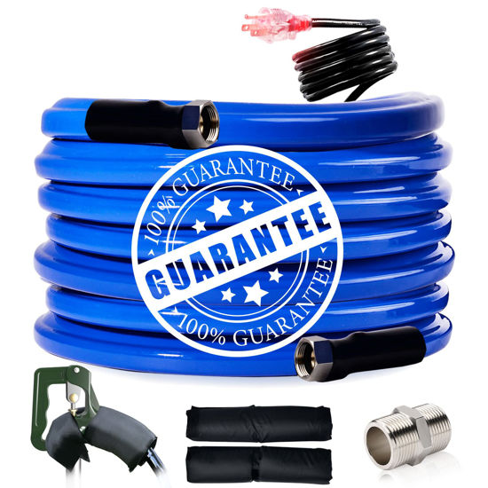 Picture of REHOSEUP 75FT Heated Water Hose for RV,-45 ℉ Antifreeze Heated Drinking Garden Water Hose，Electrically Heated Garden Hoses, Rv Accessories，Rv，Rv Water Hose