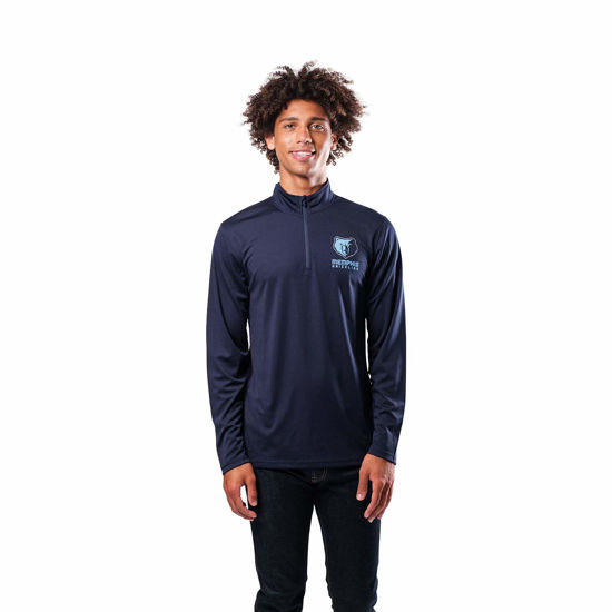 Picture of Ultra Game Men's Standard Quarter Zip Pullover Long Sleeve Tee, Team Color, XX-Large