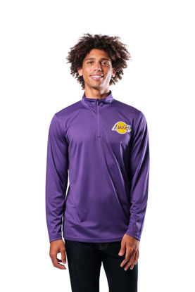 Picture of Ultra Game Men's Standard Quarter Zip Pullover Long Sleeve Tee, Team Color, Medium