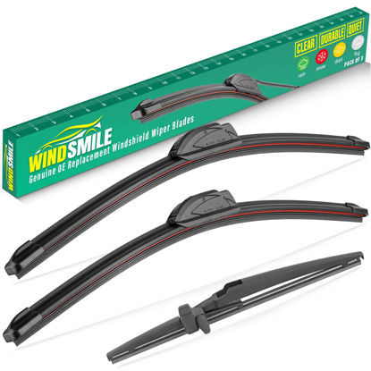 Picture of 24" 20" 12" Windshield Wiper Blades Replacement for Toyota 4Runner 2010 2011 2012 2013 2014 2015 2016 2017 2018 2019 2020 2021 2022 2023 4 Runner Premium All Weather Front Rear Wipers Set (Pack of 3)