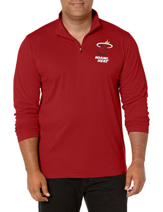 Picture of Ultra Game Men's Standard Quarter Zip Pullover Long Sleeve Tee, Team Color, Small