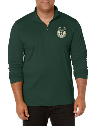 Picture of Ultra Game Men's Standard Quarter Zip Pullover Long Sleeve Tee, Team Color, Large