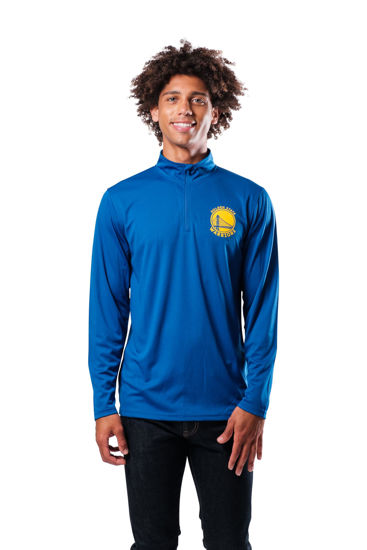 Picture of Ultra Game Men's Standard Quarter Zip Pullover Long Sleeve Tee, Royal, Small