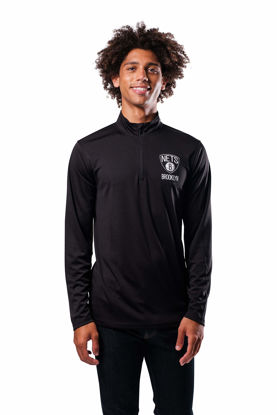 Picture of Ultra Game Men's Standard Quarter Zip Pullover Long Sleeve Tee, Team Color, Small