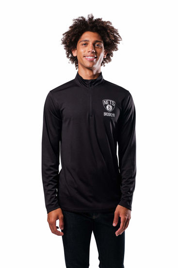 Picture of Ultra Game Men's Standard Quarter Zip Pullover Long Sleeve Tee, Team Color, Small