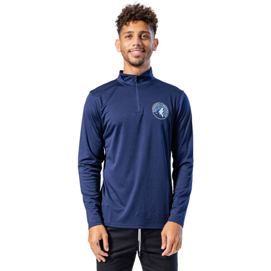 Picture of Ultra Game Men's Standard Quarter Zip Pullover Long Sleeve Tee, Team Color, X-Large