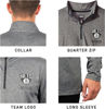 Picture of Ultra Game Men's Standard Quarter Zip Pullover Long Sleeve Tee, Heather Charcoal, Large