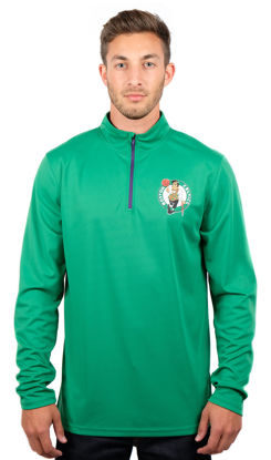 Picture of Ultra Game Men's Standard Quarter Zip Pullover Long Sleeve Tee, Team Color, Medium