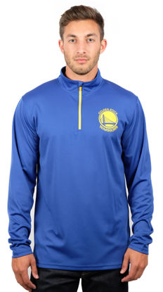 Picture of Ultra Game Men's Standard Quarter Zip Pullover Long Sleeve Tee, Team Color, Large