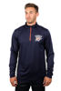 Picture of Ultra Game Men's Standard Quarter Zip Pullover Long Sleeve Tee, Team Color, Medium