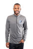 Picture of Ultra Game Men's Standard Quarter Zip Pullover Long Sleeve Tee, Heather Charcoal, Medium