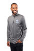 Picture of Ultra Game Men's Standard Quarter Zip Pullover Long Sleeve Tee, Heather Charcoal, X-Large