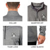Picture of Ultra Game Men's Standard Quarter Zip Pullover Long Sleeve Tee, Heather Charcoal, Large