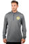 Picture of Ultra Game Men's Standard Quarter Zip Pullover Long Sleeve Tee, Heather Charcoal, Small