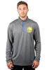 Picture of Ultra Game Men's Standard Quarter Zip Pullover Long Sleeve Tee, Heather Charcoal, X-Large