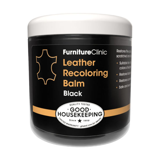Picture of The Original Leather Recoloring Balm by Furniture Clinic - Black Leather Dye for Furniture, Couches & Car Seats - Restore Scratched, Faded, & Damaged Surfaces