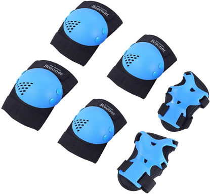 Picture of BOSONER Kids Knee Pads Set for 3-15 Year, Knee Elbow Pads and Wrist Guards for Boys/Girls, Child Protective Gear for Biking, Skating, Skateboarding, Roller Skating, Cycling, Scooter