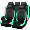 Picture of CAR PASS Leather Seat Covers, Breathable Universal Car Seat Cover Full Set for Cute Women Girly,Super 5mm Composite Sponge Inside,Airbag Compatible Fits Most Auto,SUVs,Trucks,Vans(Full Set,Black&Mint)