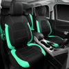 Picture of CAR PASS Leather Seat Covers, Breathable Universal Car Seat Cover Full Set for Cute Women Girly,Super 5mm Composite Sponge Inside,Airbag Compatible Fits Most Auto,SUVs,Trucks,Vans(Full Set,Black&Mint)