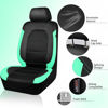 Picture of CAR PASS Leather Seat Covers, Breathable Universal Car Seat Cover Full Set for Cute Women Girly,Super 5mm Composite Sponge Inside,Airbag Compatible Fits Most Auto,SUVs,Trucks,Vans(Full Set,Black&Mint)