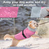 Picture of Lelepet Warm Dog Coat Reflective Dog Fleece Vest Waterproof Dog Jacket Windproof Dog Winter Coat Dog Cold Weather Coats with Adjustable Buckle Fleece Lining Dog Snowsuit Dog Coat for Small Dogs, S