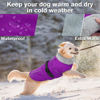 Picture of Lelepet Warm Dog Coat Reflective Dog Fleece Vest Waterproof Dog Jacket Windproof Dog Winter Coat Dog Cold Weather Coat with Adjustable Buckle Fleece Lining Dog Snowsuit Dog Coat for Extra Large Dogs