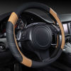 Picture of CAR PASS Line Rider Microfiber Leather Sporty 14.5-15 inch Steering Wheel Cover Universal Fits for 95% Truck,SUV,Cars, Anti-Slip Safety Comfortable Design (Black Beige)