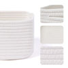 Picture of MiniArk Shelf Storage Baskets for Organizing | Closet Organizer Bins | Small Baskets | Toy Basket | Cute Decorative Basket | Cube Storage Bin | Woven Rope Basket | 13×8.5×5.1” | 3 Packs Off White