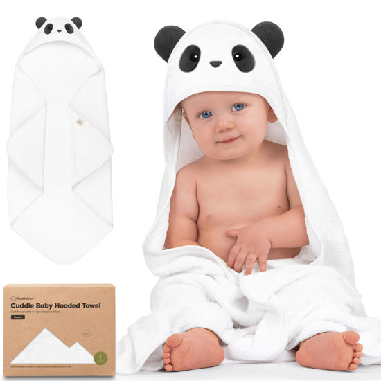 Picture of KeaBabies Baby Hooded Towel - Viscose Derived from Bamboo Baby Towel, Toddler Bath Towel, Infant Towels, Large Hooded Towel, Soft Baby Towels with Hood for Girls, Babies, Newborn Boys (Panda)