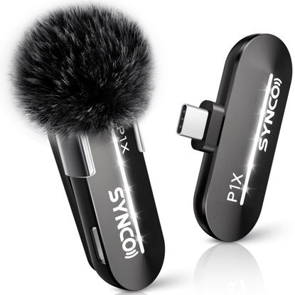 Picture of SYNCO Wireless Lavalier Microphone, USB-C Wireless Microphones for iPhone 15, Andriod Phone, P1XT Professional Lapel Mic for Tiktok, YouTube, Streaming, Vlog Video Recording, for Type-C Devices