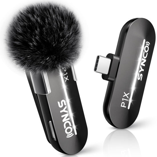 Picture of SYNCO Wireless Lavalier Microphone, USB-C Wireless Microphones for iPhone 15, Andriod Phone, P1XT Professional Lapel Mic for Tiktok, YouTube, Streaming, Vlog Video Recording, for Type-C Devices