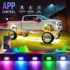 Picture of Honalia LED Rock Lights for UTV, 4 Pods Underglow Kit Cars with APP Control Music Mode 60 LEDs, Under Glow Light Car RZR UTV Golf Cart Wheeler Automotive Exterior ATV Accessories.