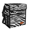 Picture of Femuar Car Trash Can Leak Proof Car Trash Bag Waterproof Car Garbage Can with Lid for SUV Multipurpose Car Hanging for Headrest Collapsible and Portable with Storage Mesh Pocket, Zebra Stripe