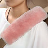 Picture of OGLAND Genuine Sheepskin Soft Fuzzy Car Seat Belt Pad,2 Pack Fluffy Seat Belt Cover for Shoulder Pad Neck Cushion Protector Car Accessories (Soft Pink)