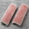 Picture of OGLAND Genuine Sheepskin Soft Fuzzy Car Seat Belt Pad,2 Pack Fluffy Seat Belt Cover for Shoulder Pad Neck Cushion Protector Car Accessories (Soft Pink)