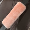 Picture of OGLAND Genuine Sheepskin Soft Fuzzy Car Seat Belt Pad,2 Pack Fluffy Seat Belt Cover for Shoulder Pad Neck Cushion Protector Car Accessories (Soft Pink)